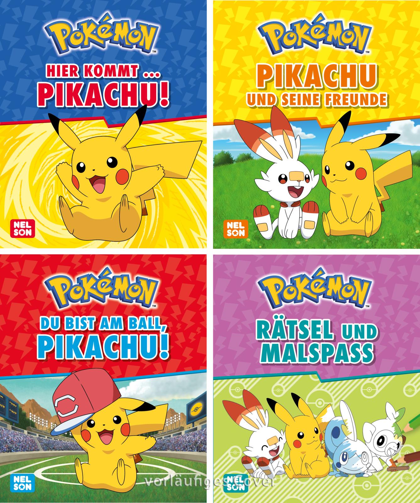 Nelson Mini-Bücher: Pokémon: 4er Pikachu 1-4 *Gastgeschenk*